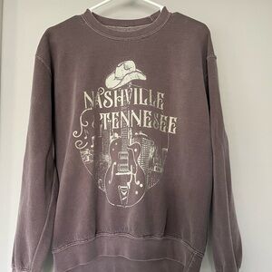 Nashville Graphic Sweater - Brown